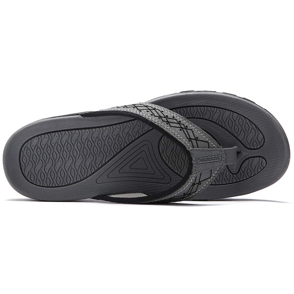  GUBARUN Mens Sport Flip Flops Comfort Casual Thong Sandals  Outdoor(Black 1, 7.5)