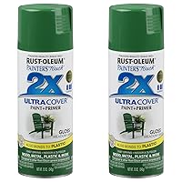 Rust-Oleum 249100 Painter's Touch 2X Ultra Cover Spray Paint, 12 oz, Gloss Meadow Green (Pack of 2)