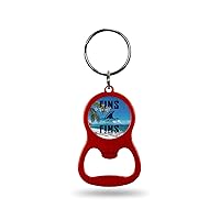 Rico Industries Margaritaville Fins - Red Metal Keychain - Beverage Bottle Opener With Key Ring - Pocket Size