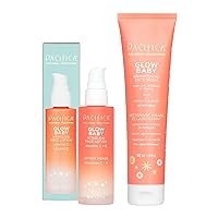 Beauty | Glow Baby Brightening Face Wash + Glow Baby VitaGlow Hydrating Face Moisturizer Set | Contains Vitamin C | For All Skin Types | 100% Vegan and Cruelty Free | Clean Skin Care