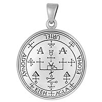 Sterling Silver Sigil of Archangel Uriel Talisman Pendant