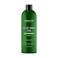 MAJESTIC PURE Aloe Vera Gel - From Pure and Natural Cold Pressed Aloe Vera, (Packaging May Vary) - 16 fl oz