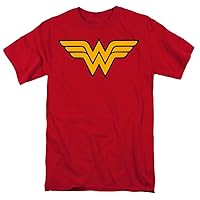Wonder Woman DC Comics Logo Mens Short Sleeve Shirt Red 4X