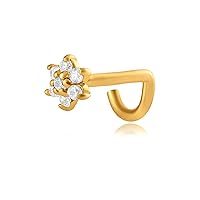 Amazon Collection 14k Gold Nose Pin