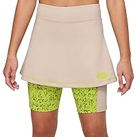Girls' Dri-FIT Icon Clash 2-in-1 Training Skirt Youth Size Small Color Sand Drift