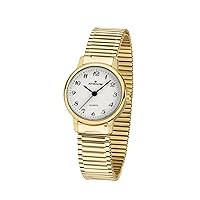 Atrium A43-60 Women's Watch Stainless Steel Analogue Quartz with Stainless Steel Drawstring Flex Band Gold Colour, gold, Bracelet
