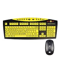 Wireless Large Print Keyboard and Wireless Mouse Bundle Set (Keys U See). Find Nano USB Receiver Located Inside Mouse Battery Compartment.
