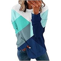Women's Long Sleeve Slim Fit Shirts Casual Classic Round Neck Sweatshirt Sweater Top Fashion Plus Size Pullover