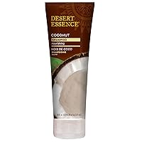 Desert Essence Coconut Shampoo, 8 fl oz - Gluten Free, Vegan, Paraben Free - Nourishing for Dry Hair - Organic Coconut, Hemp & Olive Oils + Shea Butter to Deeply Moisturize - Smooth & Restore Shine
