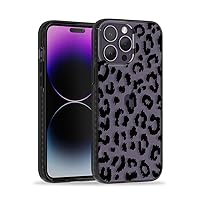 for iPhone 15 Pro Max Case with Black Clear Leopard Cheetah Print Design, Cute Clear Phone Cover for Women Girls, [10FT MIL-Grade Drop Protection] [Non Yellowing] Slim Bumper