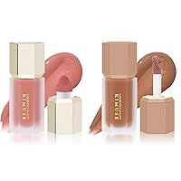 KIMUSE Soft Cream Blush for Cheeks & Liquid Contour Stick, Weightless, Long-Wearing, Smudge Proof, Natural-Looking, Dewy Finish