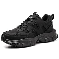 SYLPHID Steel Toe Shoes Men Work Boots Safety Sneakers Air Cushion Lightweight Breathable Puncture Proof