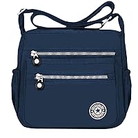 KXF Women's Crossbody Bag Waterproof Nylon Casual Shoulder Bag Messenger Bag Travel Purse Handbag with Multi Pocket