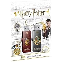 EMTEC Harry Potter M730 USB 2.0 Flash Drive - 32GB - Gryffindor & Hogwarts - Duo Pack