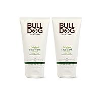 BULLDOG Mens Skincare and Grooming Original Face Wash, 5 Fluid Ounce - Pack of 2