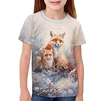 Kids Tops Tees Girl Boy Novelty 3D Graphic O-Neck Short Sleeve Casual Pullover Blouse T-Shirt