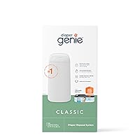 Diaper Genie Classic Pail Includes 1 Starter Square Refill That can Hold up to 165 Newborn-Sized Diapers.