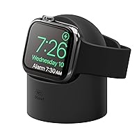 elago W2 Charger Stand Compatible with Apple Watch Series Ultra2/Ultra/9/8/7/6/SE/5/4/3/2/1/SE (49mm, 45mm, 44mm, 42mm, 41mm, 40mm, 38mm), Durable Silicone, Compatible with Nightstand Mode