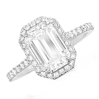 2.70ct GIA Certified Emerald & Round Diamond Engagement Ring in Platinum