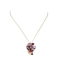 Kate Spade Petal Pushers Mini Pendant in Purple and Gold - Women's Jewelry, Stone Cubic Zirconia