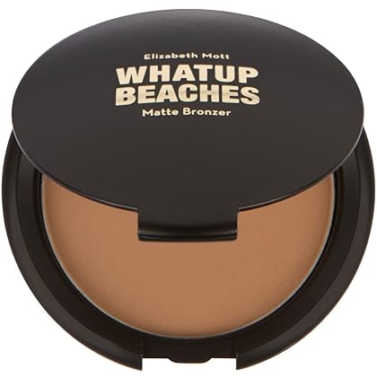 Elizabeth Mott Whatup Beaches Bronzer Face Powder Contour Kit - Vegan and Cruelty Free Facial Bronzing Powder for Contouring and Sun Kissed Makeup Coverage - Matte (10g)