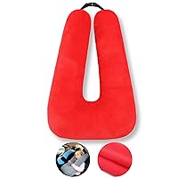 Travel Pillow Car Pillow Kid Car Sleeping The Sleeping Aid for Adults and Kids on Road Trips Kids Travel Pillow Red