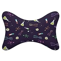 Science Dark Dog Bone Shaped Car Neck Pillow Cervical Pillows for Car Truck Driving Comfort Headrest Pillow Set of 2