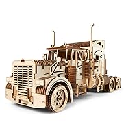 Lot of 2 UGEARS Mechanical Wooden 3D Puzzle VM-03 Heavy Truck + Trailer