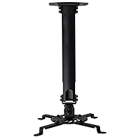 VIVO Extending Ceiling Projector Mount, Height Adjustable Projection, Up to 12.5 inch Mounting Range with 1.5 inch Mini Projector Range, Black, MOUNT-VP02B