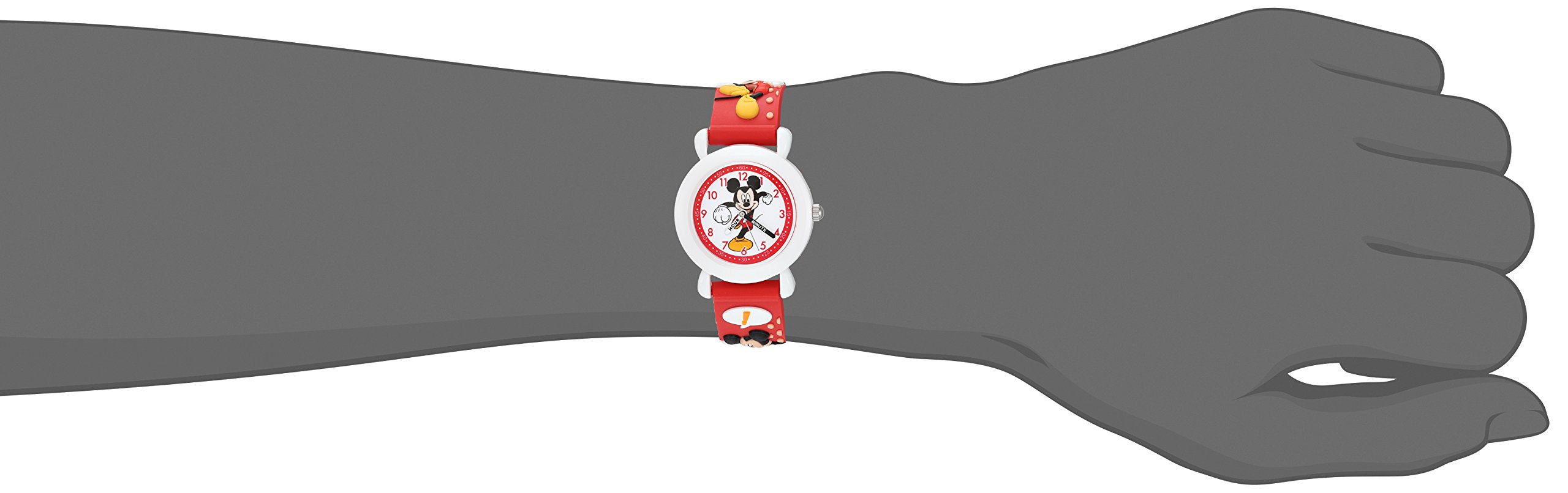 Disney Mickey Mouse Kids' Plastic Time Teacher Analog Quartz 3D Strap Watch