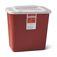 Medline Wall-Mounted Sharps Containers, 2 Gallon Capacity, Sliding Lid, Red, Pack of 20 - Your Trusted Solution for Safe Medical Waste Disposal