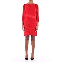 Armani Womens Red Zippered Long Sleeve Jewel Neck Above The Knee Wear to Work Sheath Dress 44