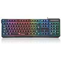 MotoSpeed K70 USB Wired Gaming Keyboard 7 Color Backlit Support for Windows XP 2000 Vista Mac