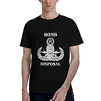 Static Bomb Disposal EOD Badge Men's Short Sleeve T-Shirts Casual Top Tee