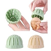 2PCS Egg Wash Brush Silicone - Egg Brush Washer for fresh eggs,Reusable Cleaning Tools for Egg Washer,egg cleaner (Beige and light green)