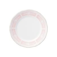 Noritake 1507-4L/94415 Fine Porcelain Lace Wood Gold Medium Plate, Pink, Diameter: Approx. 7.1 inches (18.1 cm), Height: Approx. 0.8 inches (2 cm)