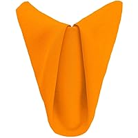 Orange Cloth Napkins Set of 12-20x20 Inch Dinner Napkins Washable Polyester Fabric Cloth for Hotel, Restaurant, Wedding and Party