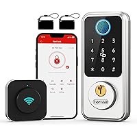 Wi-Fi Smart Lock with Fingerprint, Smart Deadbolt Keypad Door Lock, Keyless Entry Smart Door Lock for Front Door, Biometric Passcode Digital Door Lock Works with Alexa/App/Remote Control