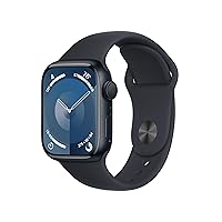 Watch Series 9 [GPS 41mm] Smartwatch with Midnight Aluminum Case with Midnight Sport Band M/L. Fitness Tracker, ECG Apps, Always-On Retina Display, Water Resistant