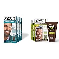 Just For Men Mustache & Beard, Beard Dye for Men with Brush Included & Control GX Grey Reducing Shampoo, Gradual Hair Color for Stronger and Healthier