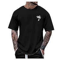 Mens Printed Moisture Wicking Running T-Shirts Men's Creative Letters Retro Print Graphic Loose Fashion T-Shirt