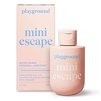 Mini Escape, Water-Based Personal Lubricant with Plant-Based Ingredients, Safe to Use with Latex Condoms, Lube for Men, Women, and Couples, Coconut & Sandalwood Essence, 3.7 Fl. Oz.