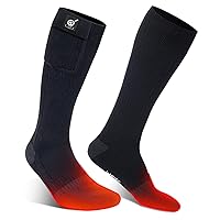 SNOW DEER Heated Socks for Men & Women Battery Socks Powered Thermal Ski Socks Winter Foot Warmer with Temperature Control Long Socks for Skiing Hiking Hunting Motorcycling Riding