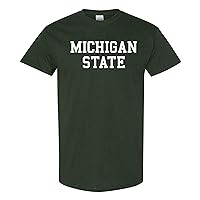 NCAA Michigan State Spartans Basic Block, Team Color T Shirt