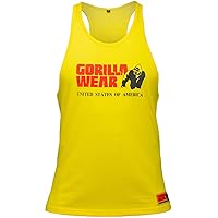 Classic Tank Top for Gym Workouts Bodybuilding and Fitness T-Shirts for Men in Yellow