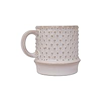 Bloomingville White Stoneware Hobnail Pattern (Set of 12 Mug Set, Cream