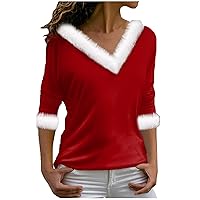 Ugly Christmas Shirts for Plus Size Women Cyber Fashion Monday Deals 2023 Deals of Today Red