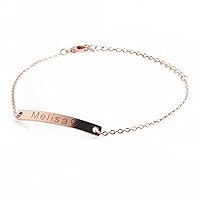 Customized Name Bar Anklet - Personalized Elegance for Your Feet