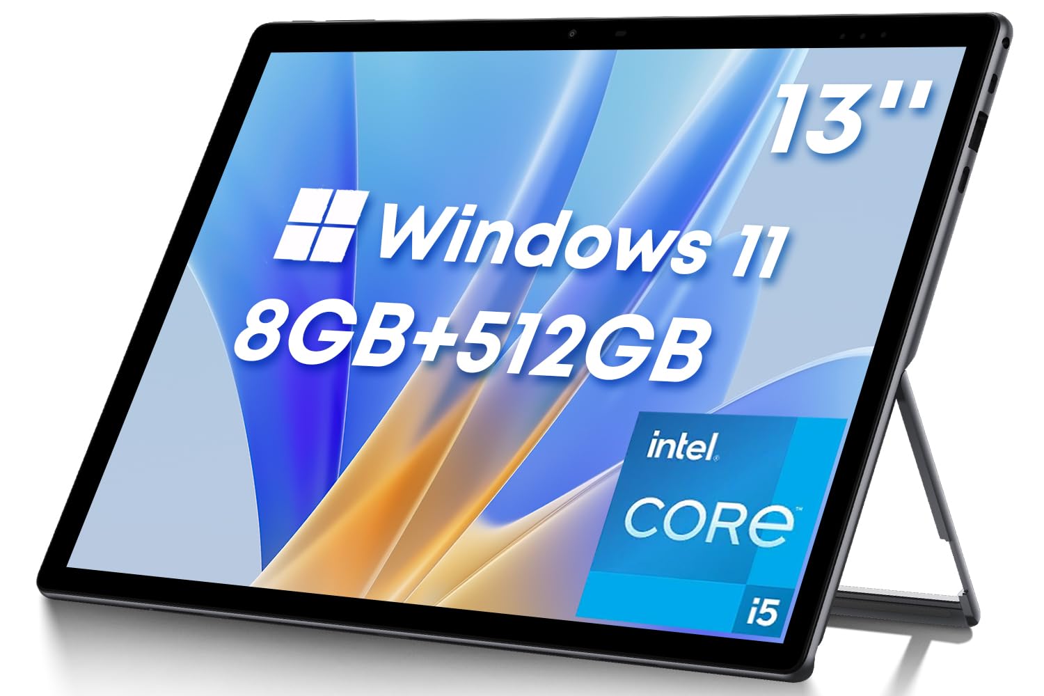 CHUWI 2-in-1 UBook XPro Windows Tablet 13'', Intel Core i5-10210Y, 8GB RAM 512GB ROM, Windows 11 Touchscreen, 1TB SSD Expand, 2160x1440, 2.4G/5G WiFi, Bluetooth, Camera, 5000mAh, HDMI