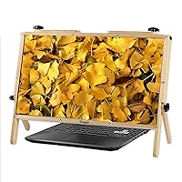 Magnifying Screen for Computer, Stand Foldable, Laptop Screen Magnifier for The Visually Impaired, Suitable for Cell Phones and Laptops, Essential for Seniors/Natural